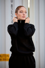 Dámský oversized svetr na poloviční zip HARMONY