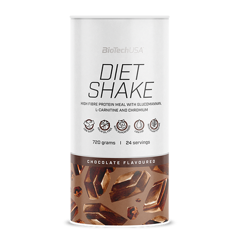 Diet Shake se perfektně hodí do nízkokalorické diety, protože s vodou obsahuje maximálně 110 kcal na porci (záleží na chuti).