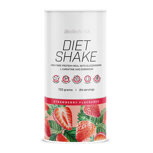 Diet Shake se perfektně hodí do nízkokalorické diety, protože s vodou obsahuje maximálně 110 kcal na porci (záleží na chuti).Diet Shake se perfektně hodí do nízkokalorické diety, protože s vodou obsahuje maximálně 110 kcal na porci (záleží na chuti).