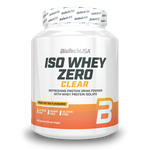 BioTechUSA Iso Whey Zero Clear je ochucený nápoj v prášku se syrovátkovým izolátem bez laktózy, bez lepku a bez cukru.